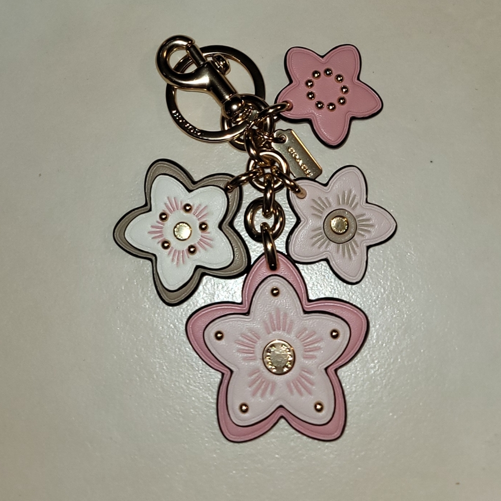 COACH BAG CHARM PalePink/Wildflower NEW W/O TAGS